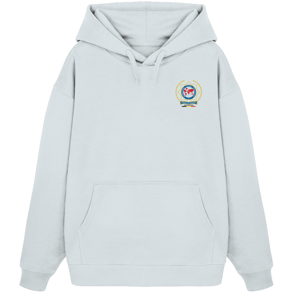 IPA Antwerpen dark text - Organic Oversize Hoodie - Afbeelding 2