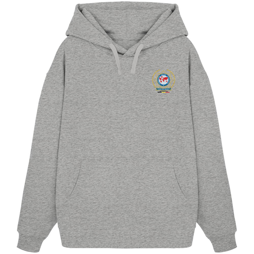 IPA Antwerpen dark text - Organic Oversize Hoodie - Afbeelding 7