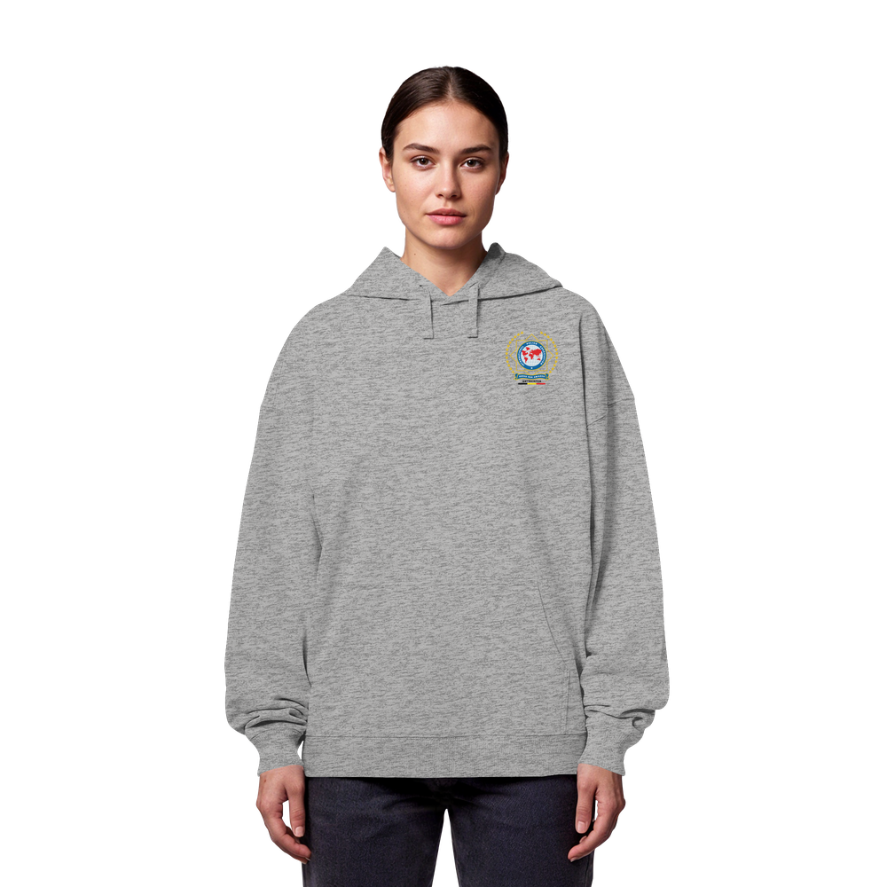 IPA Antwerpen dark text - Organic Oversize Hoodie - Afbeelding 8